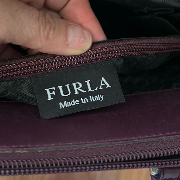 Furla purple eggplant handbag - Picture 3 of 8